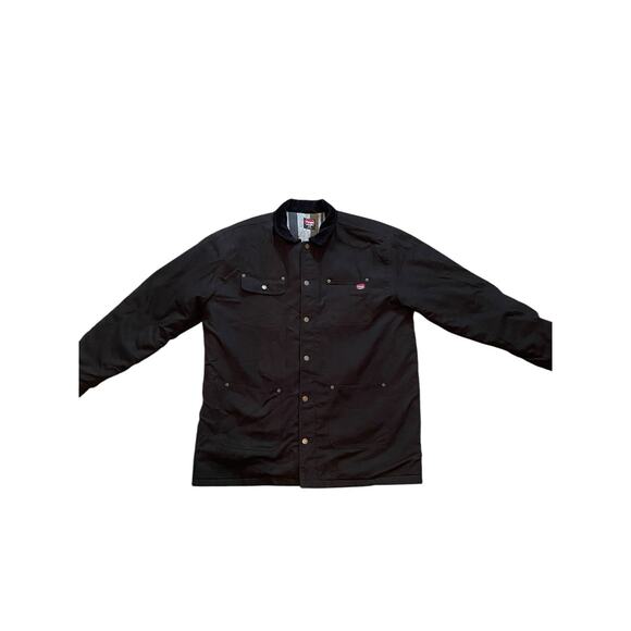 Wrangler Workwear Barn Jacket Mens Size XL Black Blanket Lined Chore Work Snap - Picture 1 of 9